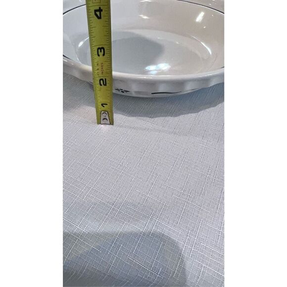 Longaberger Pottery 10-inch Woven Traditions Classic Blue Pie Baking Plate - Picture 10 of 10